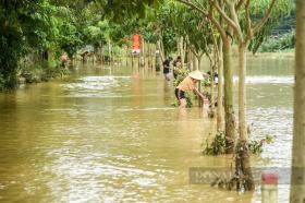 Đà Nẵng: Nước sông Cu Đê dâng cao, một thôn ở xã miền núi Hòa Bắc bị ngập nước  第4张