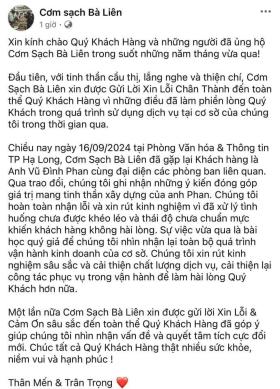 Sau khi bị mời lên làm việc, chủ quán Cơm sạch Bà Liên bị &quot;tẩy chay&quot; ở Hạ Long nói gì?